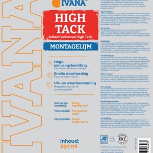 Ivana Montagelijm Wit High-Tack 290 Ml 56034 van Ivana te koop bij Schroef.nl. Art.nr: 14367