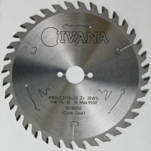 Ivana Cirkelzaagblad 160X20 Z=36Ws 55110055 van Ivana te koop bij Schroef.nl. Art.nr: 44069