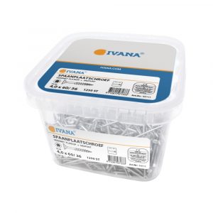 Emmer Ivana Schroeven Verzinkt Torx TX-20 4,0x60/36 mm Platkop 1250 stuks deeldraad 56111