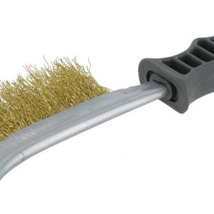 Ivana hand staaldraadborstel 265x28mm messing draad